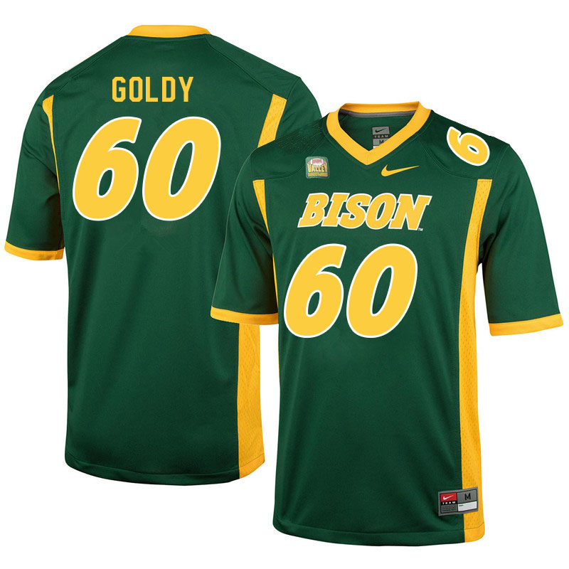 Men #60 Ben Goldy North Dakota State Bison College Football Jerseys Sale-Green